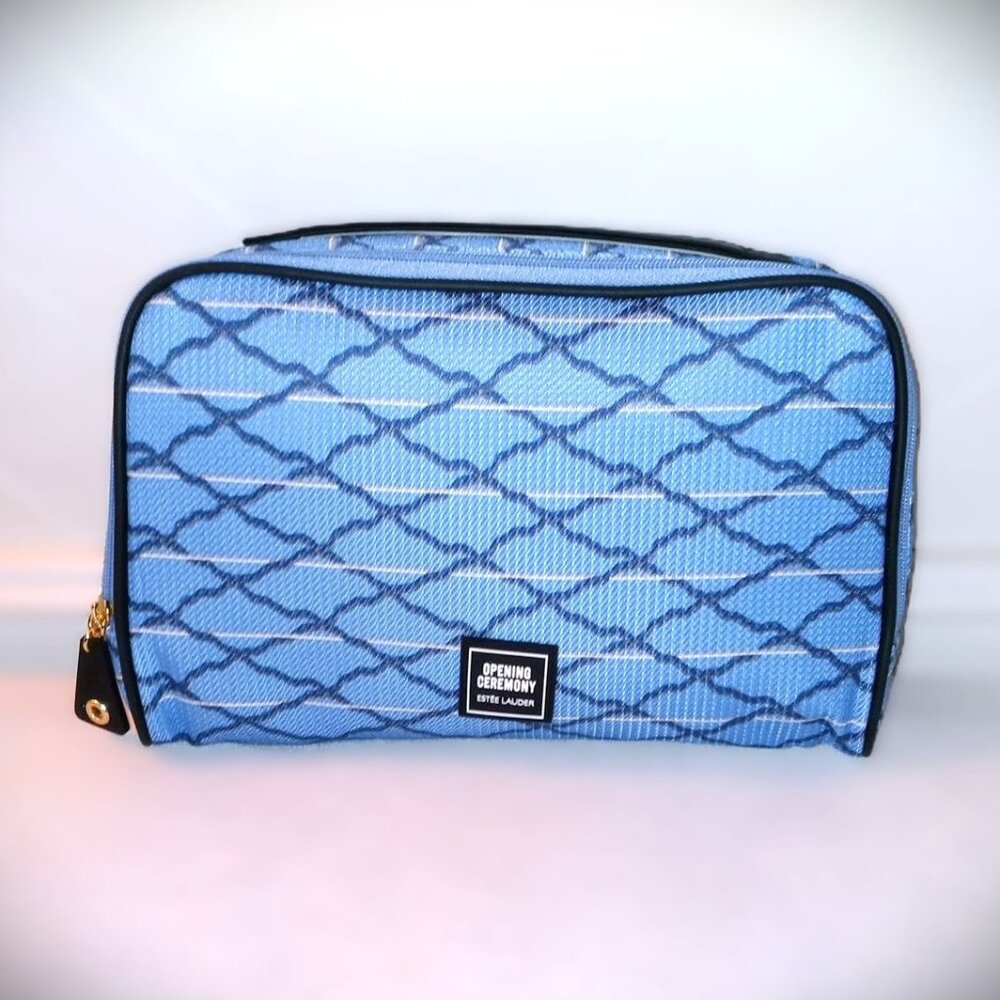 NWOT Opening Ceremony Estee Lauder Blue Cosmetic Case